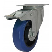 160mm 300Kg MD Blue Swivel and Braked Castor on Pl 160mm 300Kg MD Blue Swivel and Braked Castor on Pl